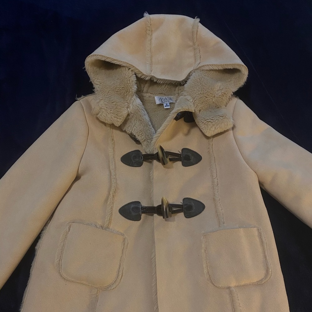 Magil Fur Suede PeaCoat Toddler Size 2